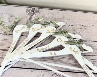 Personalised wooden coat hanger - wedding - christening - birthday - prom - personalised bridal hanger - bride hanger - wedding hanger bride
