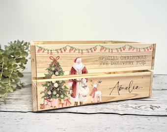 Personalised Christmas Eve Crate - Christmas Eve Box - Christmas Eve - Personalised Box - Personalised Crate - North Pole  Traditional Santa