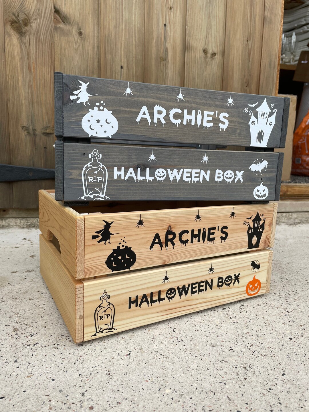 Personalised Halloween Crate Halloween Box Halloween Etsy UK