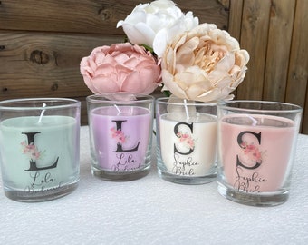 Personalised Candle - Scented Candle - Personalised Gift - Bridesmaid gift - birthday gift - wedding gift - candle - bridal party gifts