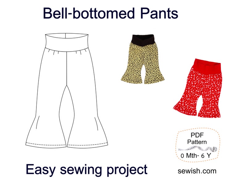 Flared Pants Baby Sewing Patterns Baby Sewing Patterns for Etsy