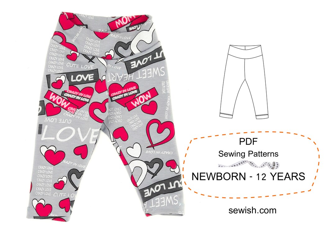 Leggings Baby Sewing Patterns, PDF Sewing Patterns for Girls, Sewing ...