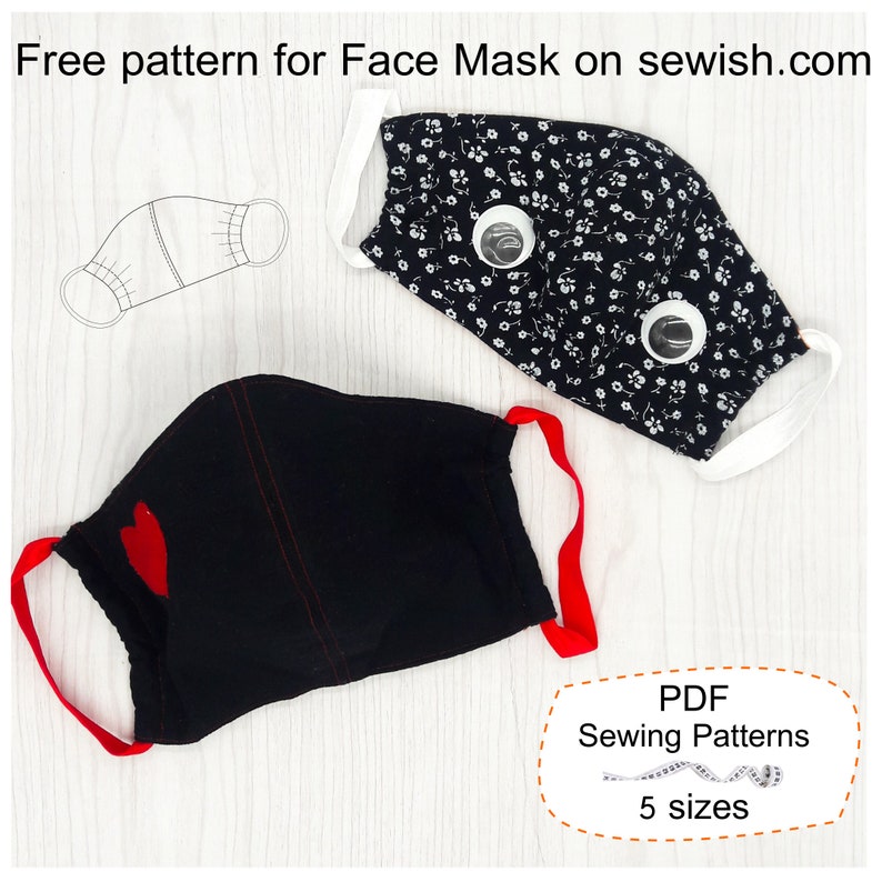 Pattern for Face Mask Face Mask PDF Sewing Pattern for - Etsy
