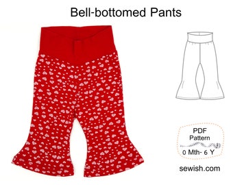 Flared Baby Pants Sewing Patterns, Baby Hat Sewing Patterns for