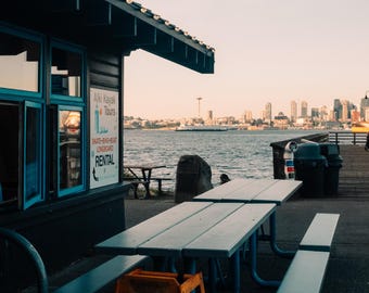Seattle Washington Photo Print / West Seattle / Space Needle / Photo Wall Art / Seattle Photography Print