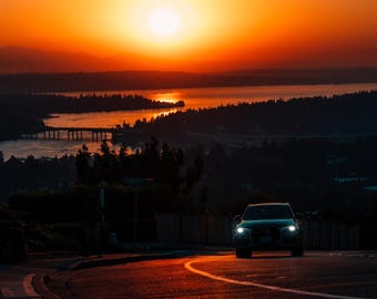 Pacific Northwest Photography / Sunset in Washington Photo / Home Decor Photo/ Photo Wall Print / Seattle Photography / Seattle Photo Print