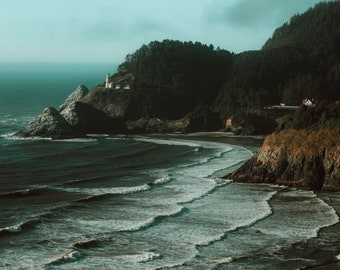 Heceta Head Lighthouse Photography Print / Oregon Photo / Oregon Art / Oregon Photography / Oregon Lighthouse / PNW / Oregon Coast / Pacific