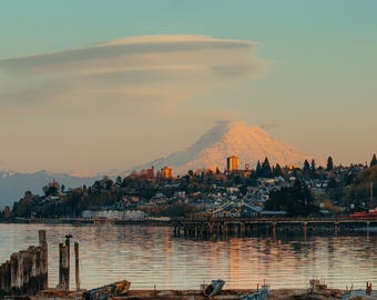 Tacoma Washington Mt Rainier Photo Print / Washington Photography / Seattle Washington / Mount Rainier Photo / Photography Print / Mt Tahoma