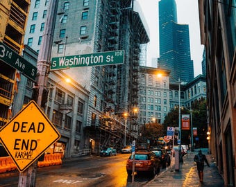 Seattle Downtown Photo / Seattle Art / Seattle Photo / Seattle Photos / Seattle Photography / Washington Photography / Christmas Gift