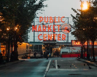 Pike Place Public Market Center Seattle Washington Photo Print / Seattle Art / Seattle Photo / Seattle Photos / Seattle Photography