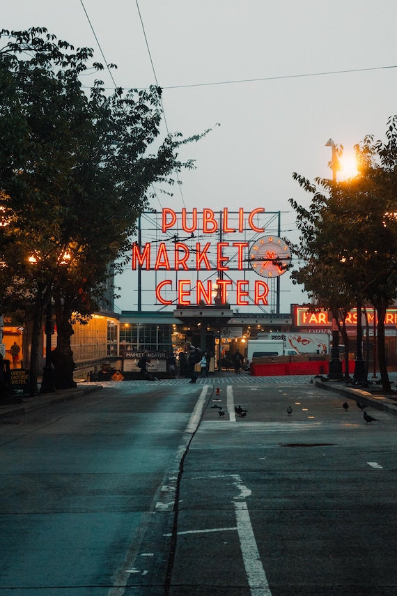 Pike Place Public Market Center Seattle Washington Photo Print / Seattle Art / Seattle Photo / Seattle Photos / Seattle Photography