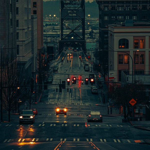 Murray Morgan Bridge Port of Tacoma Washington Photography Print / Street Photography / Cinematic Photo / Photo Print / PNW / Grit City