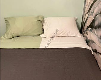 FAST Shipping Sheets HALF Flannel HALF Queen and King & Cal King Sized 100% Cotton