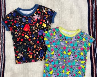 ORGANIC COTTON Retro Vintage 80s and 90s I Spy Baby Toddler T-Shirts Size 2T