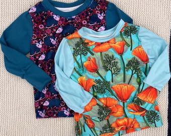 Opossum and California Poppy T-Shirts Size