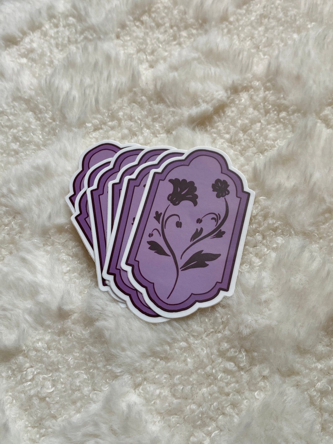 Floral Motif Sticker - Etsy