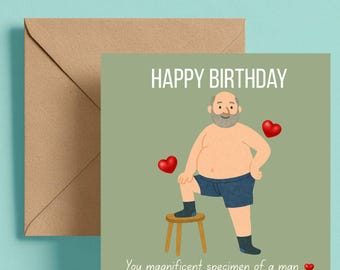 Funny Birthday Card for Him: Rude Humor, Witty Joke