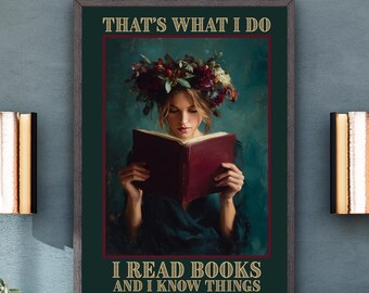 Giclée Art Print – Woman Reading, Dark Academia Wall Decor, Literary Gift