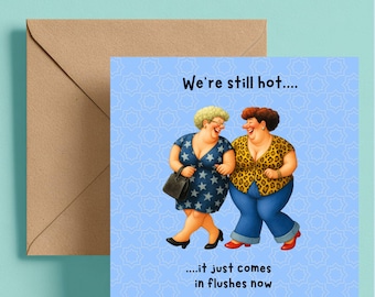 Funny Menopause Card: Rude Humor Greeting Card for Women