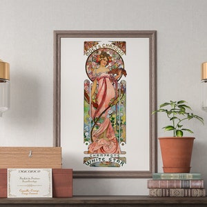 Alphonse Mucha Art Nouveau Print: Moet Chandon Champagne Poster