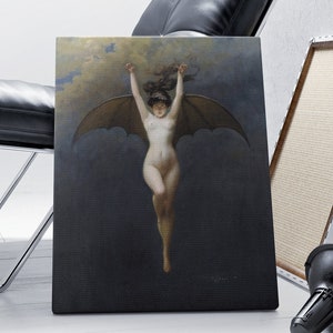 Batwomen Leinwanddruck von Albert-Joseph Penot: Esoterisches Okkultes Dekor