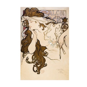 Alphonse Mucha &#39;Salon des Cent&#39; Art Nouveau Poster Print