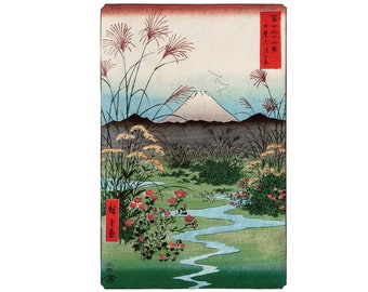 Hiroshige Ukiyo-e Druck: Otsuki Plain, Mount Fuji (Digitally Remastered)