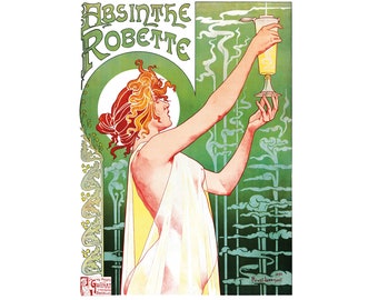 Absinthe Robette Art Nouveau Poster: Henri Privat-Livemont French Print