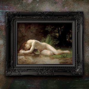 Stampa artistica di William Adolphe Bouguereau Biblis. Poster da parete in carta opaca di alta qualità. Rimasterizzato. Senza cornice.
