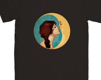 Woman Kissing Moon T-Shirt: Vintage Songbook Cover Art