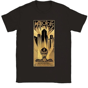 Metropolis Tee shirt. Science Fiction Robot Futuristic Cult Movie. German Expressionism Silent Film Classic Unisex Crewneck T-shirt