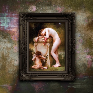 William Adolphe Bouguereau Elegy Art Print. William Adolphe Bouguereau Print, Wall Art, Wall Decor, Home Decor. Unframed. No white border.