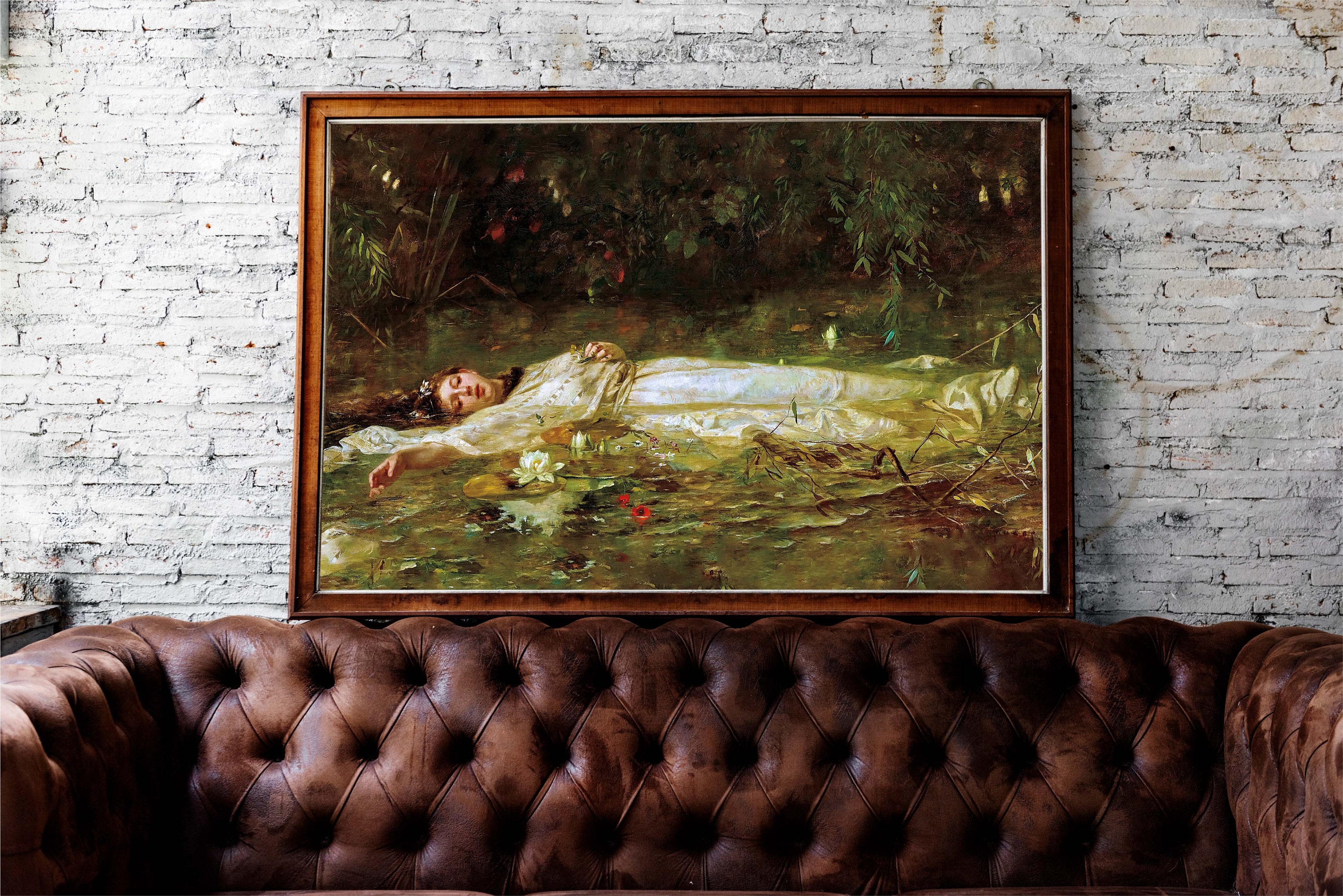 ヘイザーによるオフィーリアのアートプリント：ロマンティックな