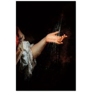 Altered Rococo Portrait Art Print: Vintage Feminine Wall Decor