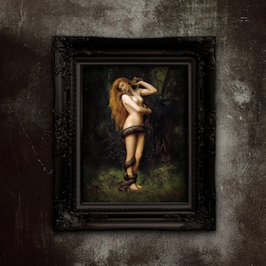 Lilith Print. John Collier Lilith Print. Gothic Art Print Painting Reproduction. Vintage Poster Wall Décor. Digitally Restored Unframed