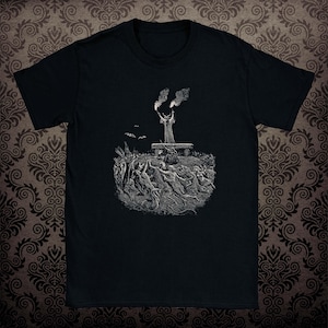 Witches Sabbath.  T Shirt. Gustave Dore T Shirt. Satan Occult Witch. Gothic Witches Dancing at a Sabbath Unisex Crewneck T-shirt