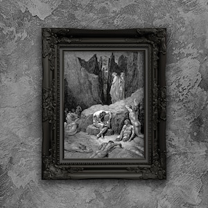 Gothic Macabre Art Print - Headless Man from Dante's Inferno by Gustave Dore - Unframed Poster Art
