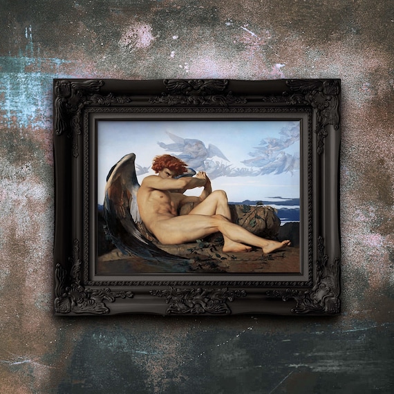Fallen Angel Lucifer Print: Alexandre Cabanel, Dark Academia Art