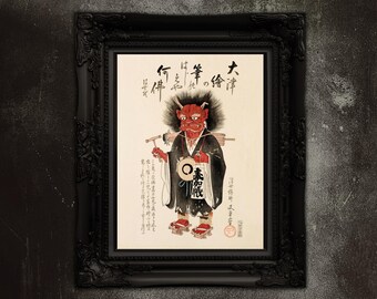 Teufel Priester Holzschnitt: Japanische okkulte Kunst