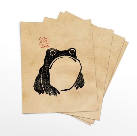 日本美術。松本豊治作「カエル」の版画。木版複製。額なし - Etsy 日本
