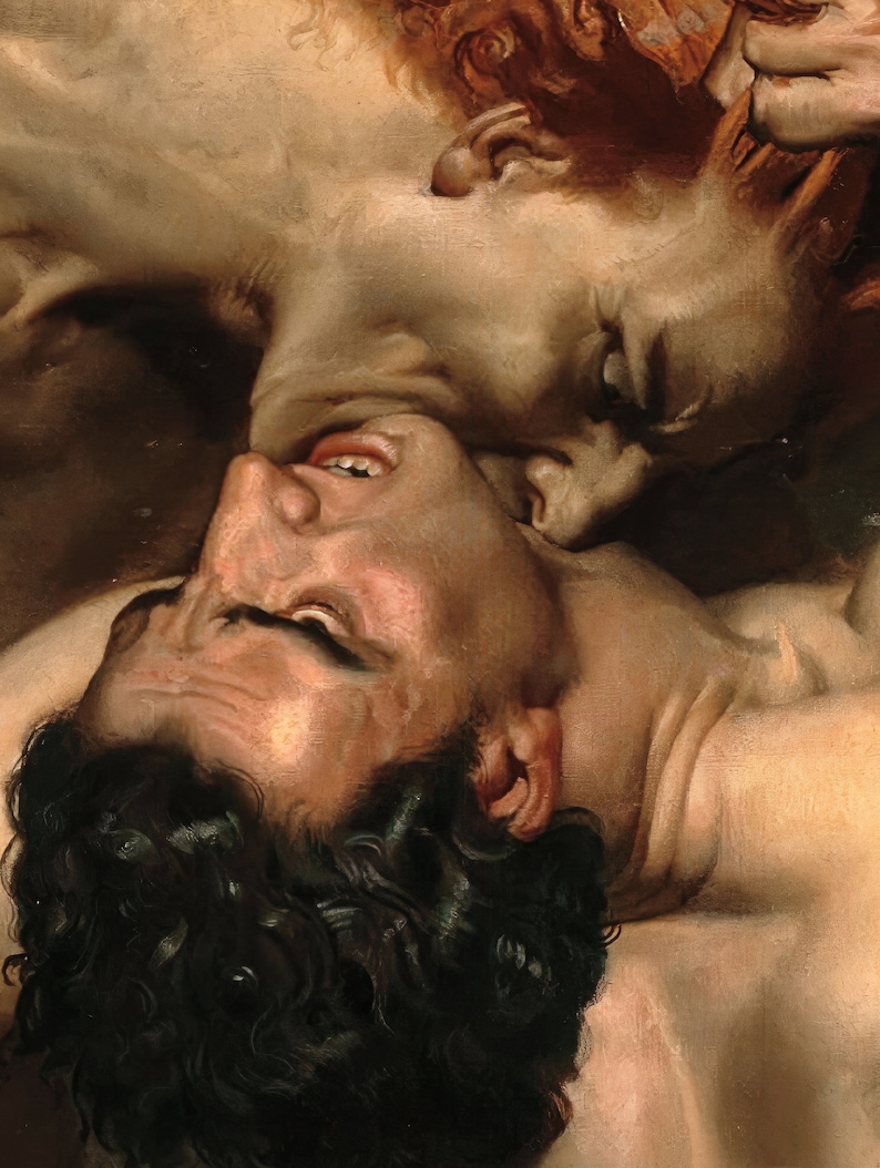 Dante and Virgil in Hell Art Print - Bouguereau Remastered Poster on Premium Matte Paper - Classic Art Gift image 3