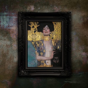 Gustav Klimt Judith and the Head of Holofernes Premium Art Print. Reproduction of an Iconic Masterpiece. Unframed