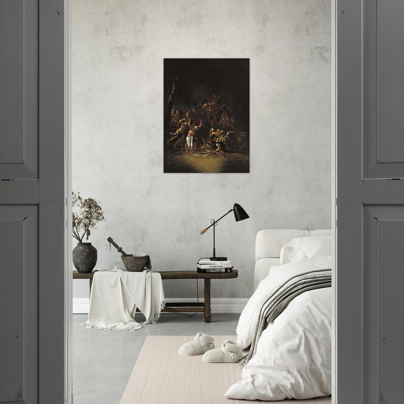 Pôster Salvator Rosa Witches Sabbath | Arte Oculta Gótica Sombria | Papel Fosco Premium | Decoração para Casa imagem 13