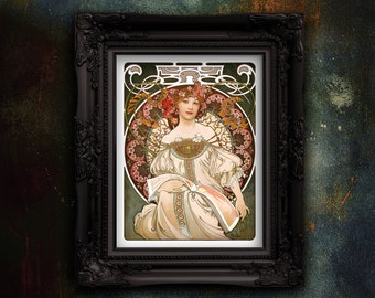 Stampa Art Nouveau di Alphonse Mucha: poster vintage Daydream