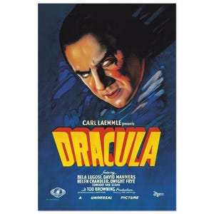 Dracula 1931 Movie Poster - Digitally Remastered Horror Film Print - Vintage Artwork