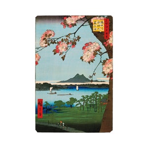 Utagawa Hiroshige Print. Suijin Shrine and Massaki on the Sumida River. Japanese Ukiyo-E. Japanese Art Print. Japanese Poster. Unframed
