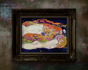 Gustav Klimt - Water Serpents II Matte Art Poster - Unframed