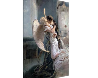 Romantic Encounter by Mihaly Zichy Poster | Angel Kiss Tamara and