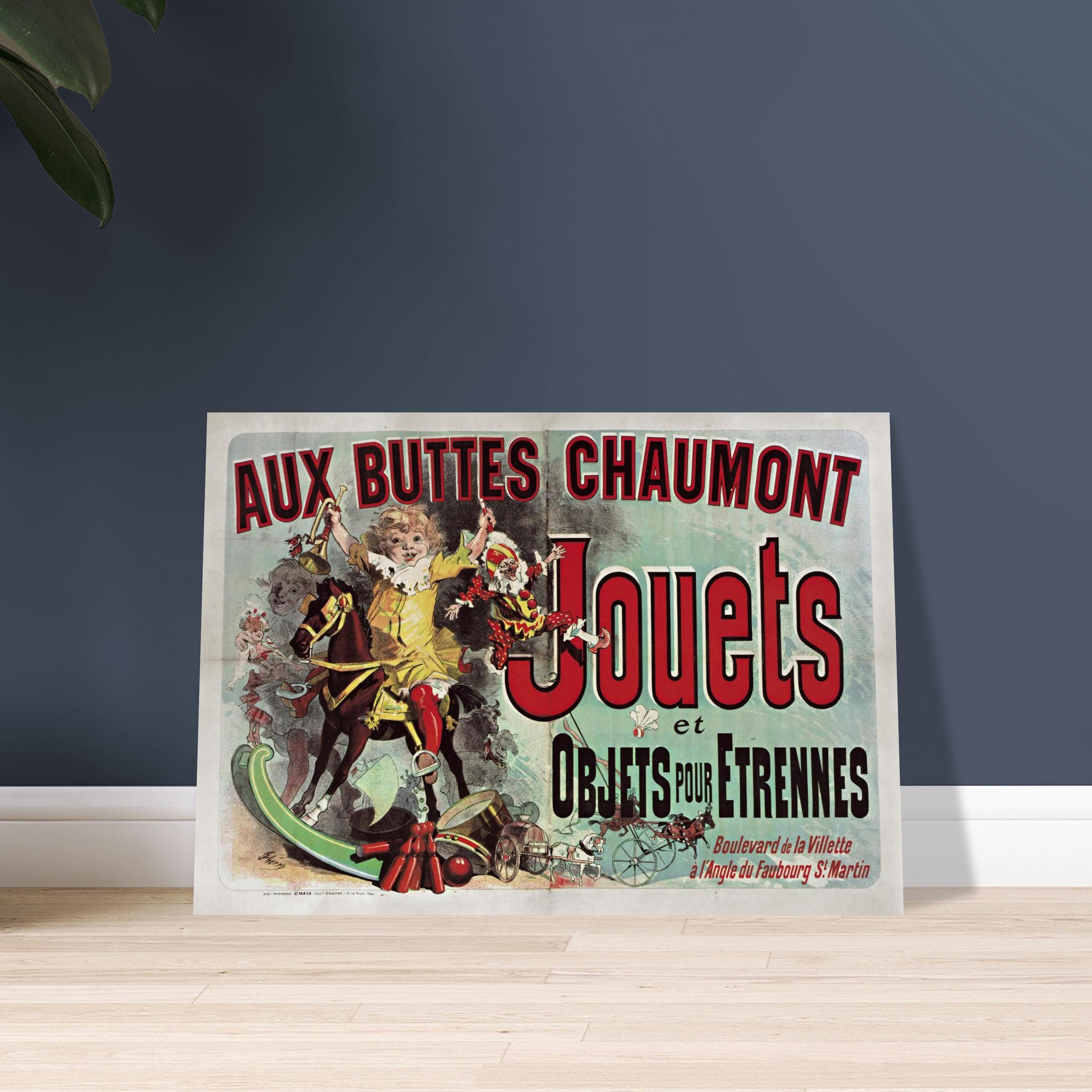 Poster HQ 42x60 Cm "Jouets Aux Buttes Chaumont" - Reproduction D'Affiche Vintage, Neuf