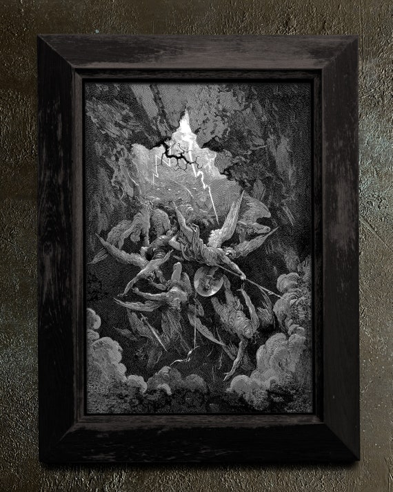 The Mouth of Hell Gustave Dore Print Wall Art Dante Wall 